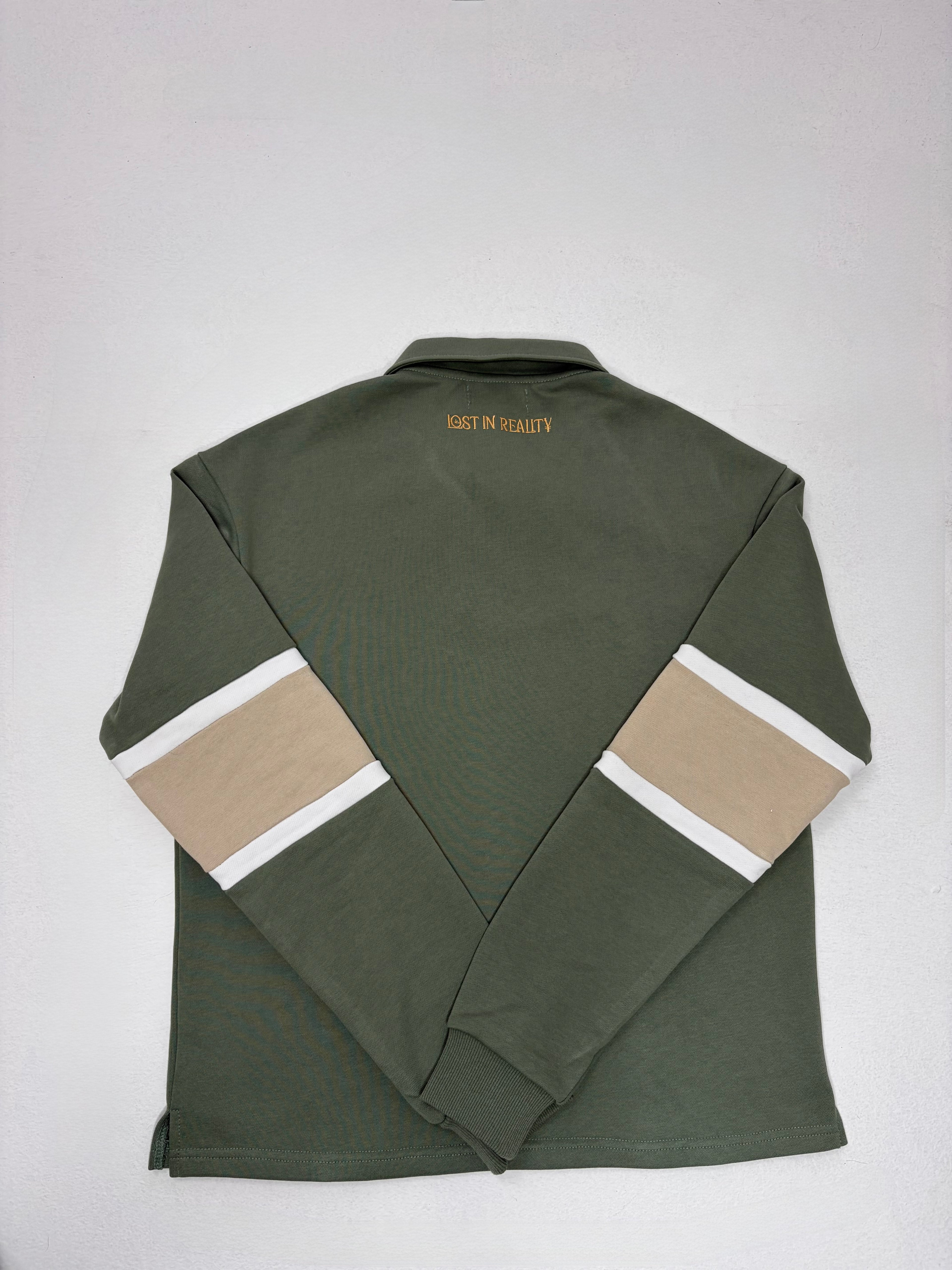 Sage green spliced polo