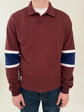 Burgundy spliced polo